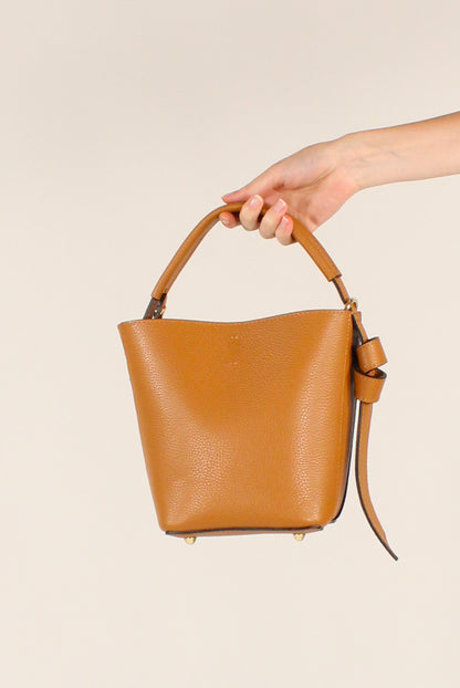 Pebbled Leather Bucket Bag