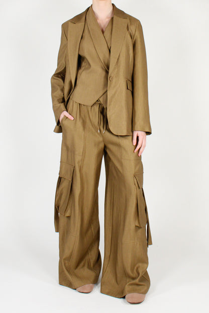 Metallic Cargo Pants