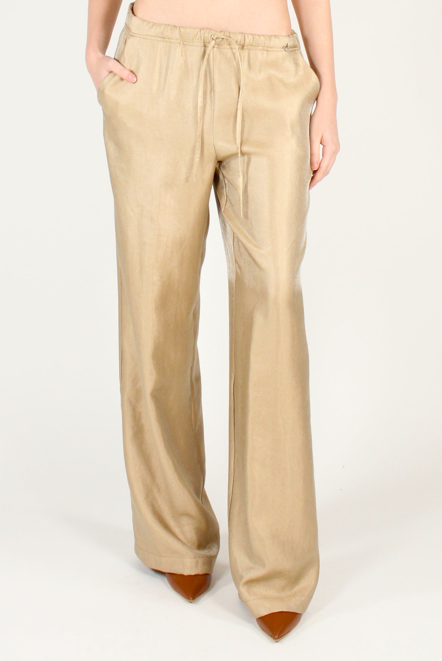 Pantaloni Dorati Misto Viscosa