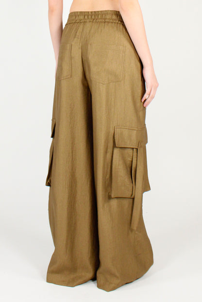 Metallic Cargo Pants