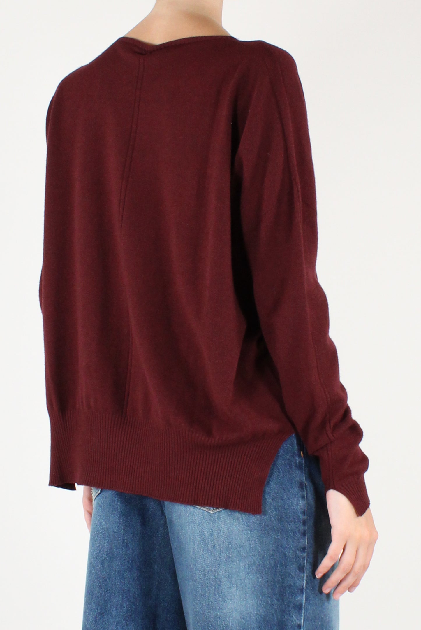 Maglione Over Girocollo con Cucitura