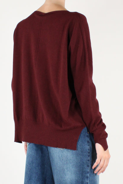 Maglione Over Girocollo con Cucitura