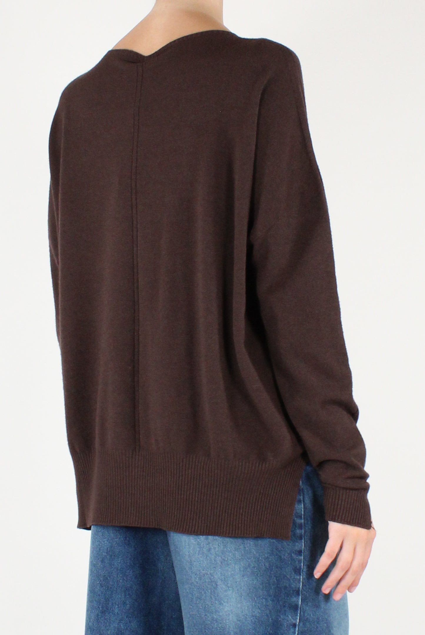 Maglione Over Girocollo con Cucitura