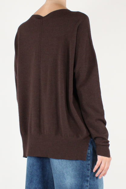Maglione Over Girocollo con Cucitura