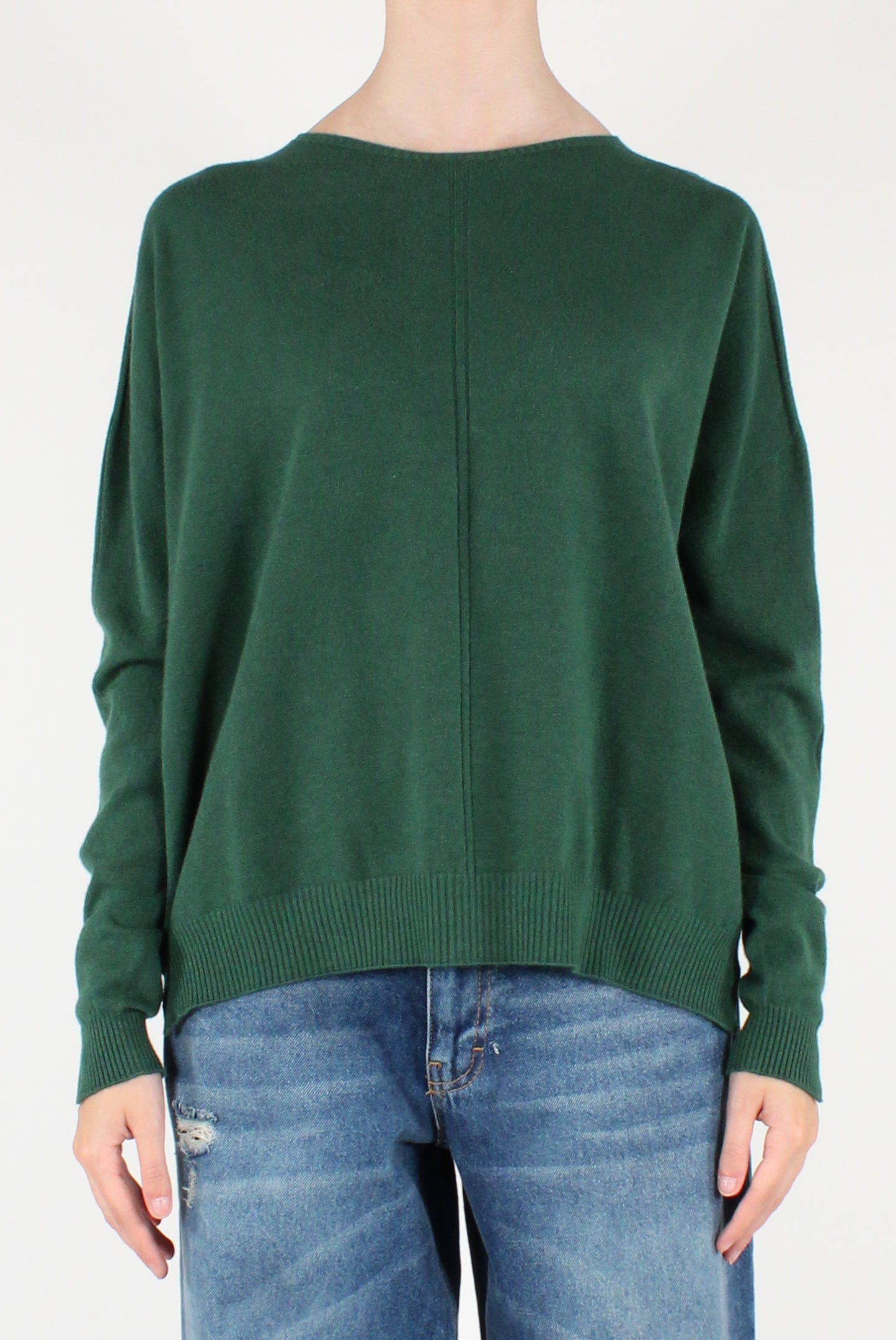 Maglione Over Girocollo con Cucitura