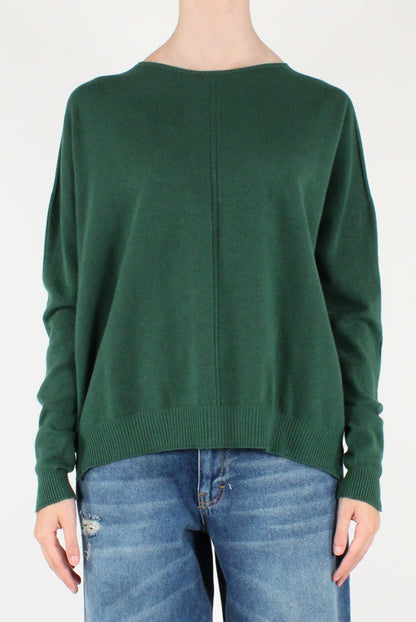 Maglione Over Girocollo con Cucitura