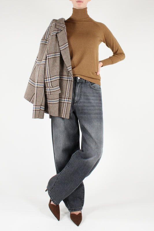 Viscose Blend Turtleneck Sweater