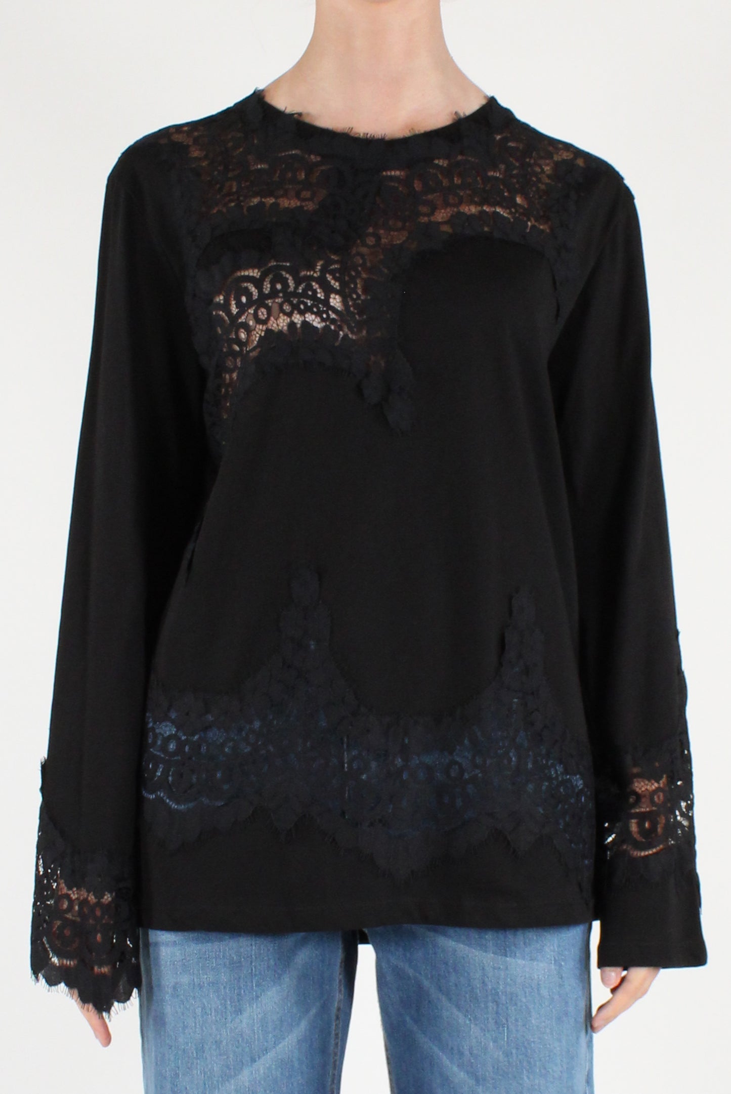 Maglia Girocollo con Pizzo