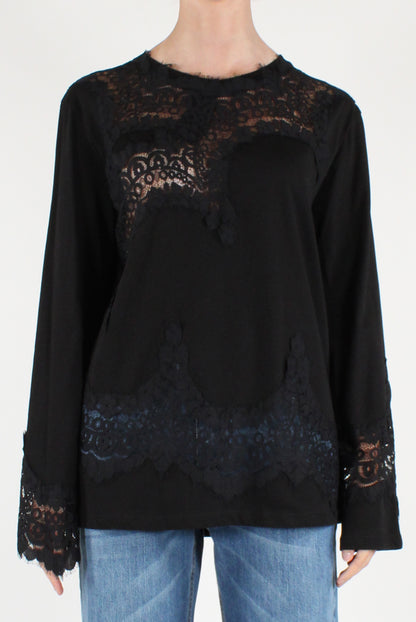 Maglia Girocollo con Pizzo