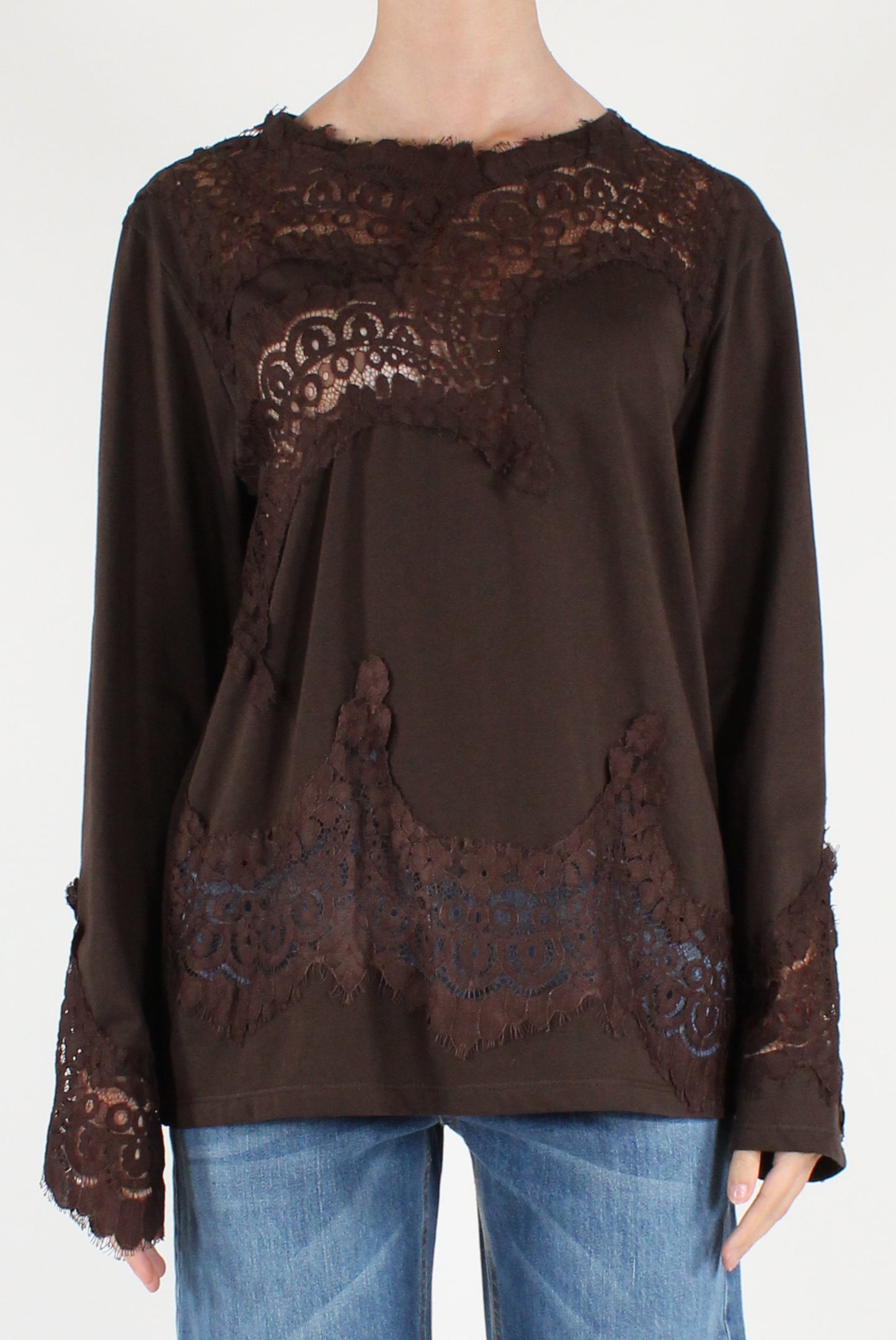 Maglia Girocollo con Pizzo