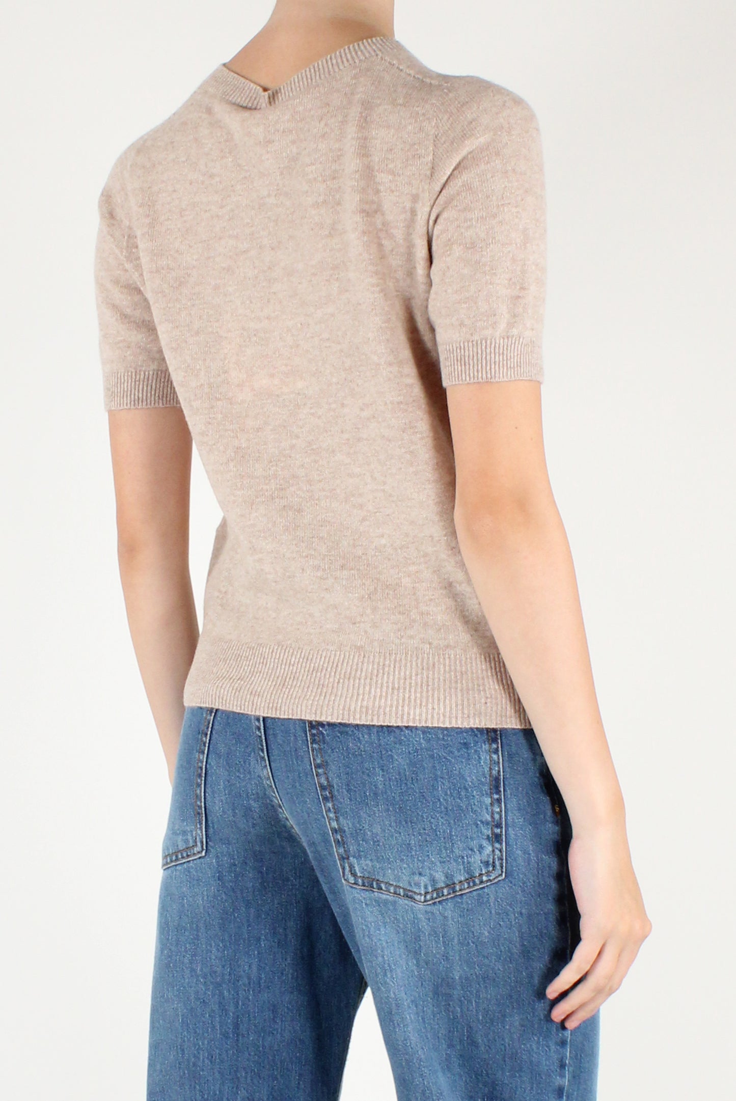 Maglia in Lana Maniche Corte