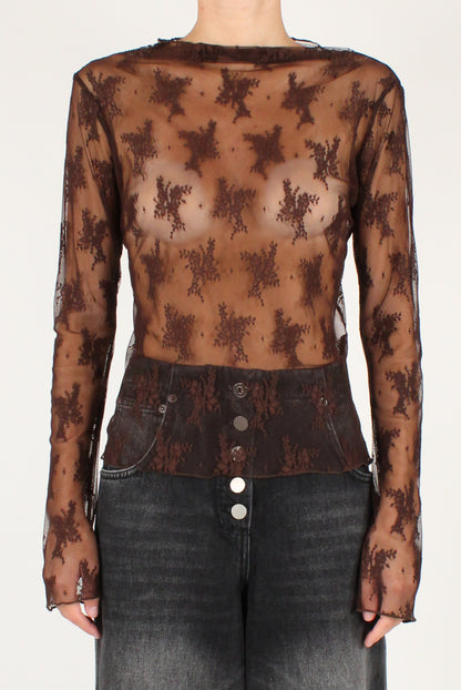 Maglia in Pizzo Floreale