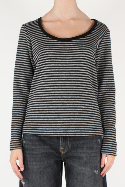 Maglia a Righe Scollo Tondo