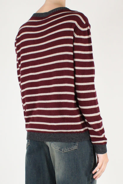 Maglia a Righe Misto Lana