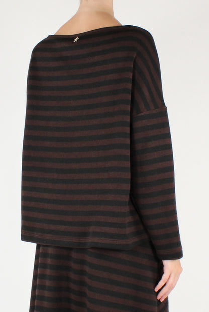 Maglia a Righe Scollo a Barca