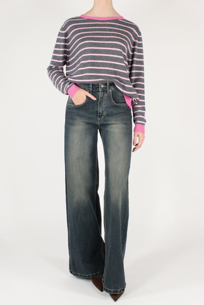 Maglia a Righe Misto Lana