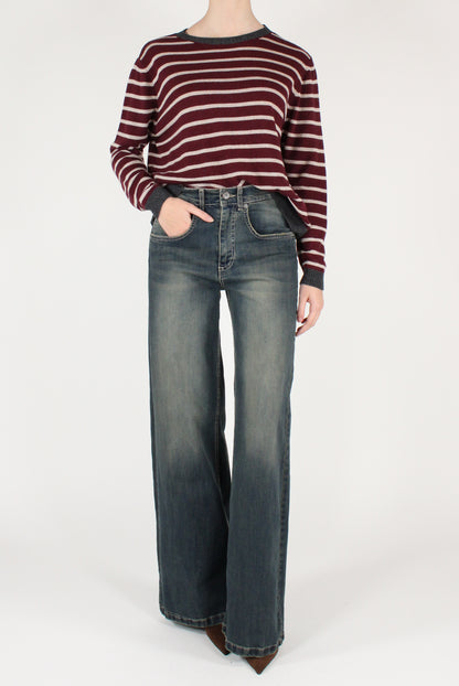 Maglia a Righe Misto Lana