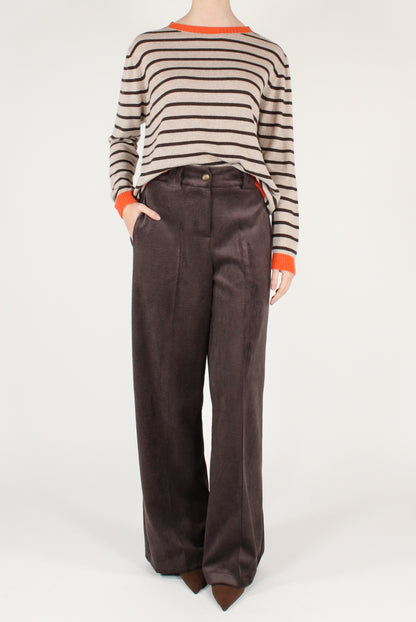Pantaloni a Palazzo in Velluto a Coste
