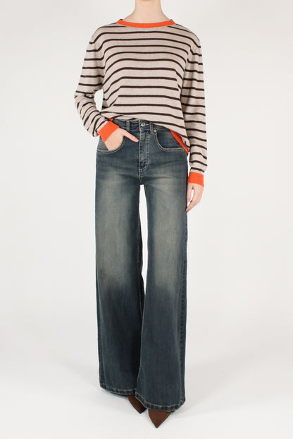 Maglia a Righe Misto Lana