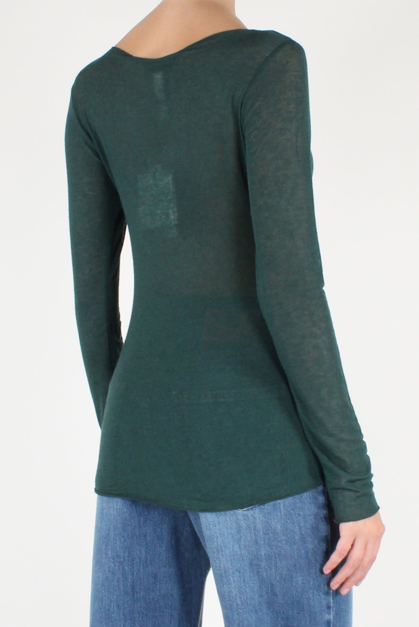 Maglia Scollo a Barca Viscosa Misto Cachemire