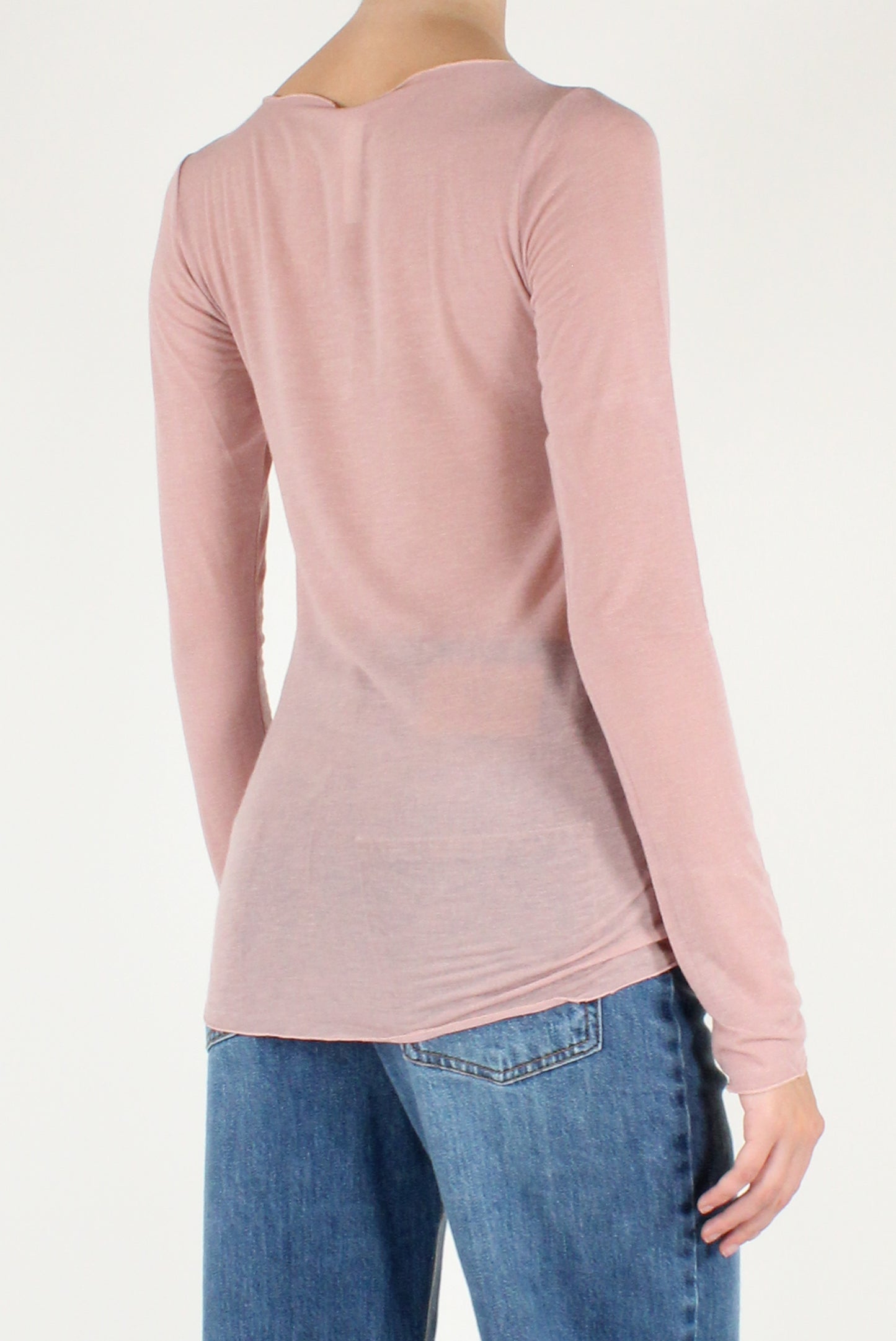 Maglia Scollo a Barca Viscosa Misto Cachemire