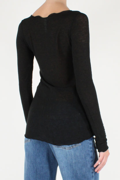 Maglia Scollo a Barca Viscosa Misto Cachemire