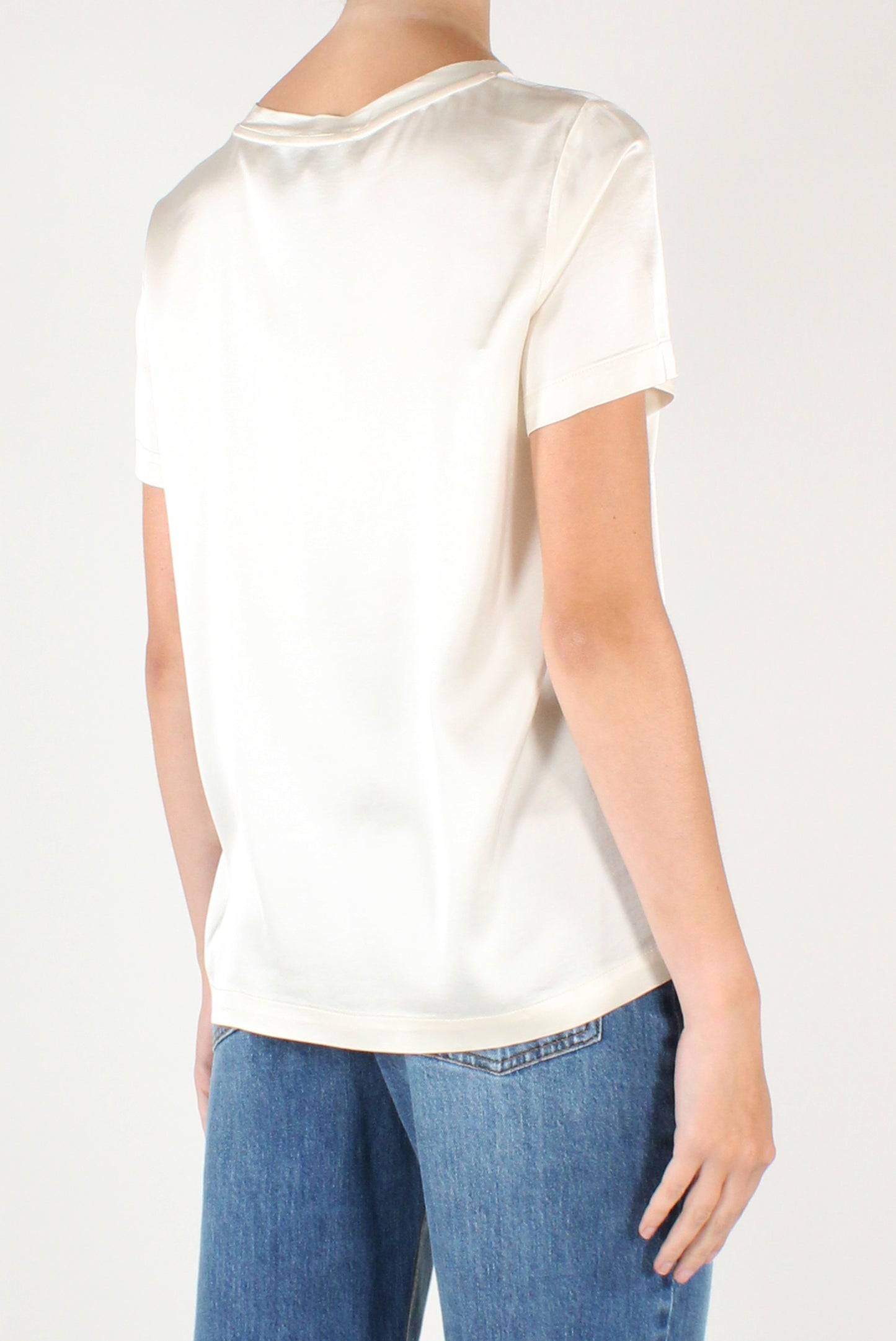 T-shirt Girocollo in Viscosa