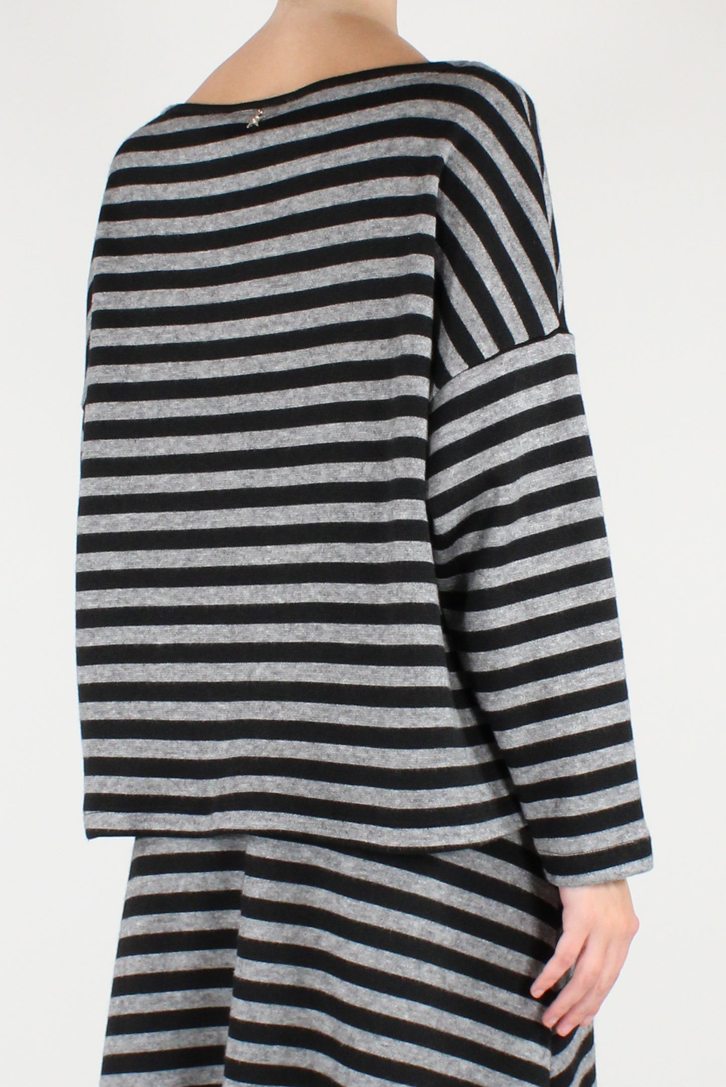 Maglia a Righe Scollo a Barca