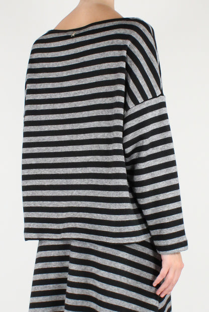 Maglia a Righe Scollo a Barca