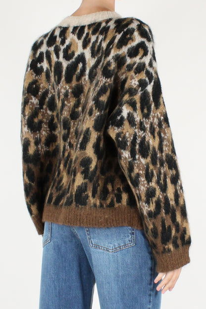 Maglione Girocollo Fantasia Animalier