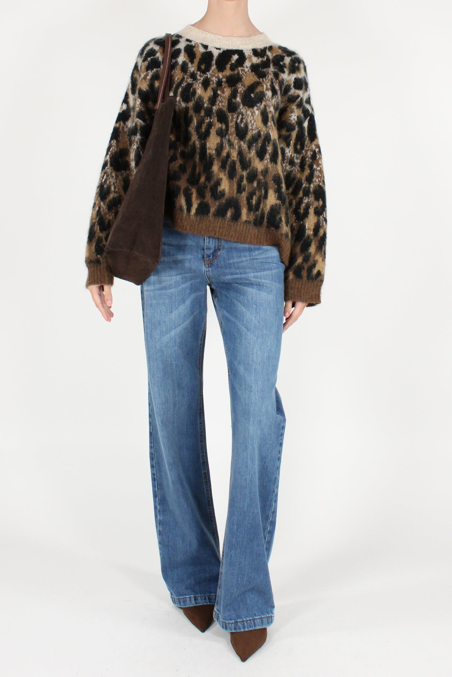 Maglione Girocollo Fantasia Animalier
