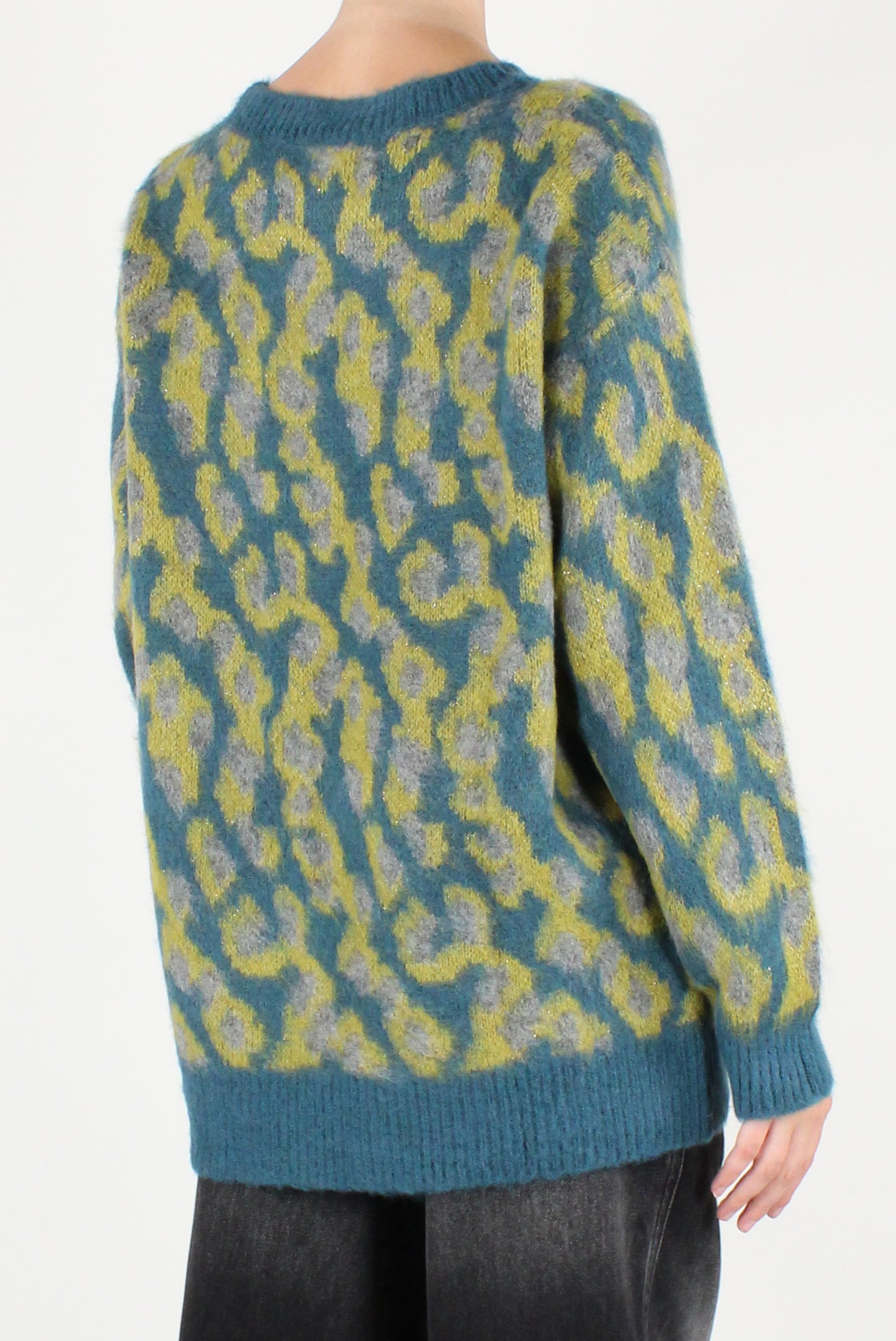 Maglione Over Girocollo Animalier