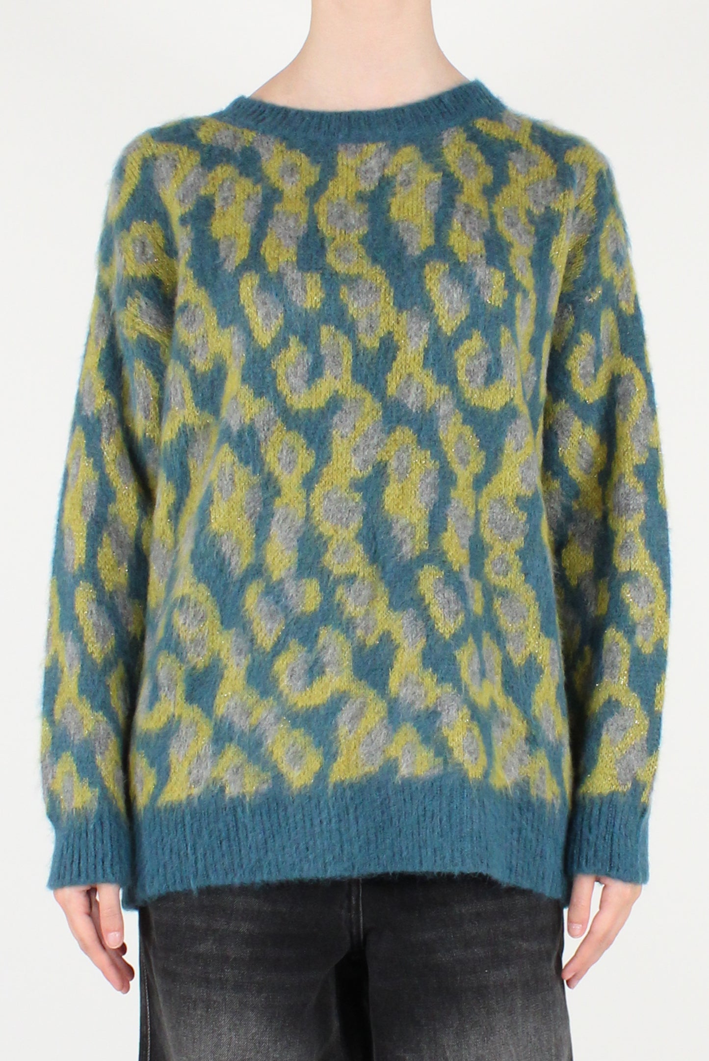 Maglione Over Girocollo Animalier