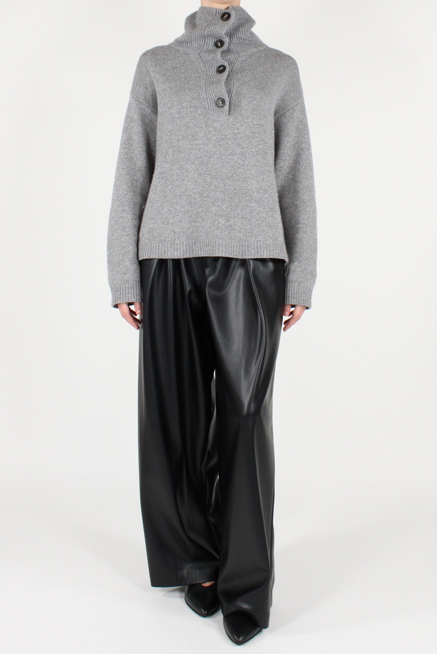 Maglione Scollo a Polo con Bottoni