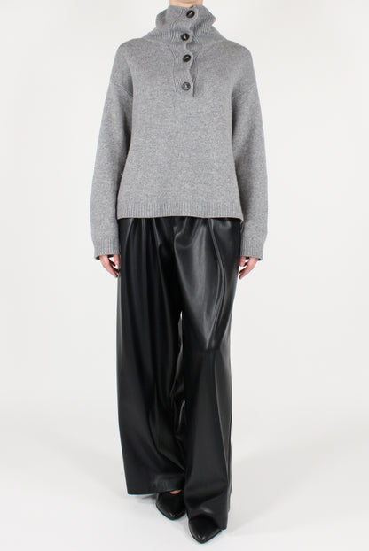 Maglione Scollo a Polo con Bottoni