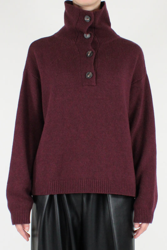 Maglione Scollo a Polo con Bottoni