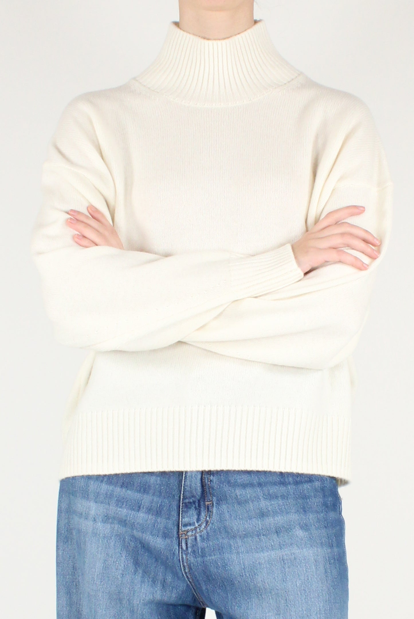 Maglione Collo Alto 100% Lana