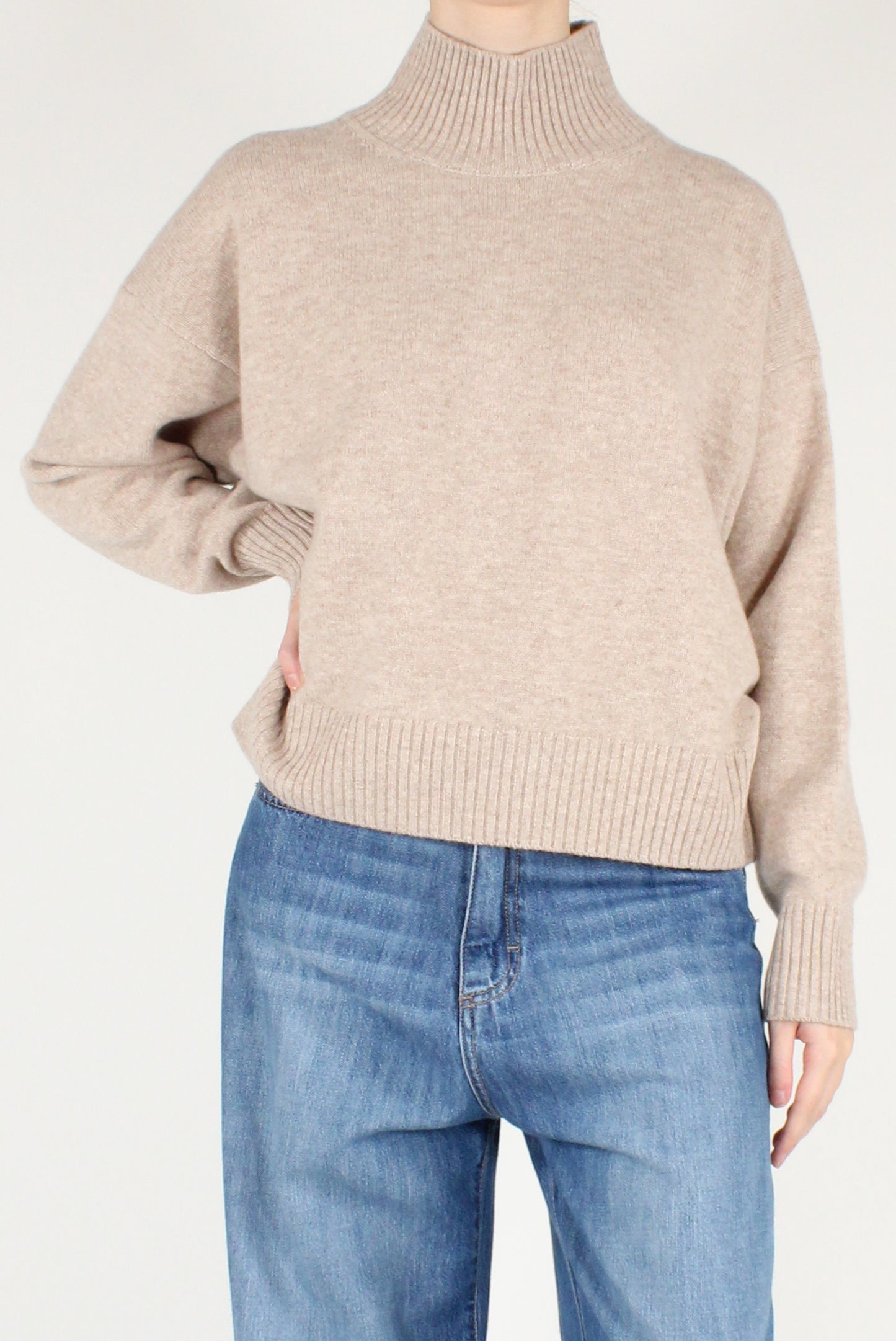 Maglione Collo Alto 100% Lana