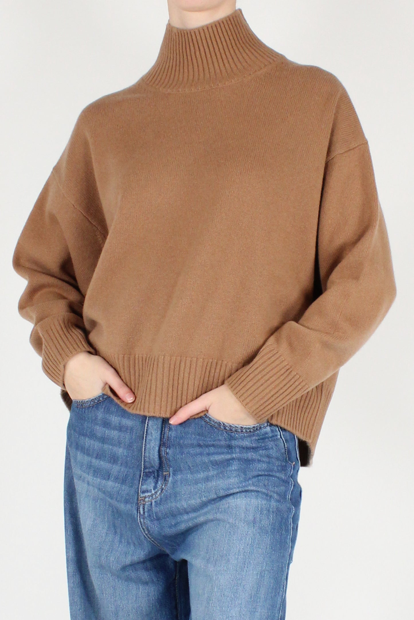 Maglione Collo Alto 100% Lana