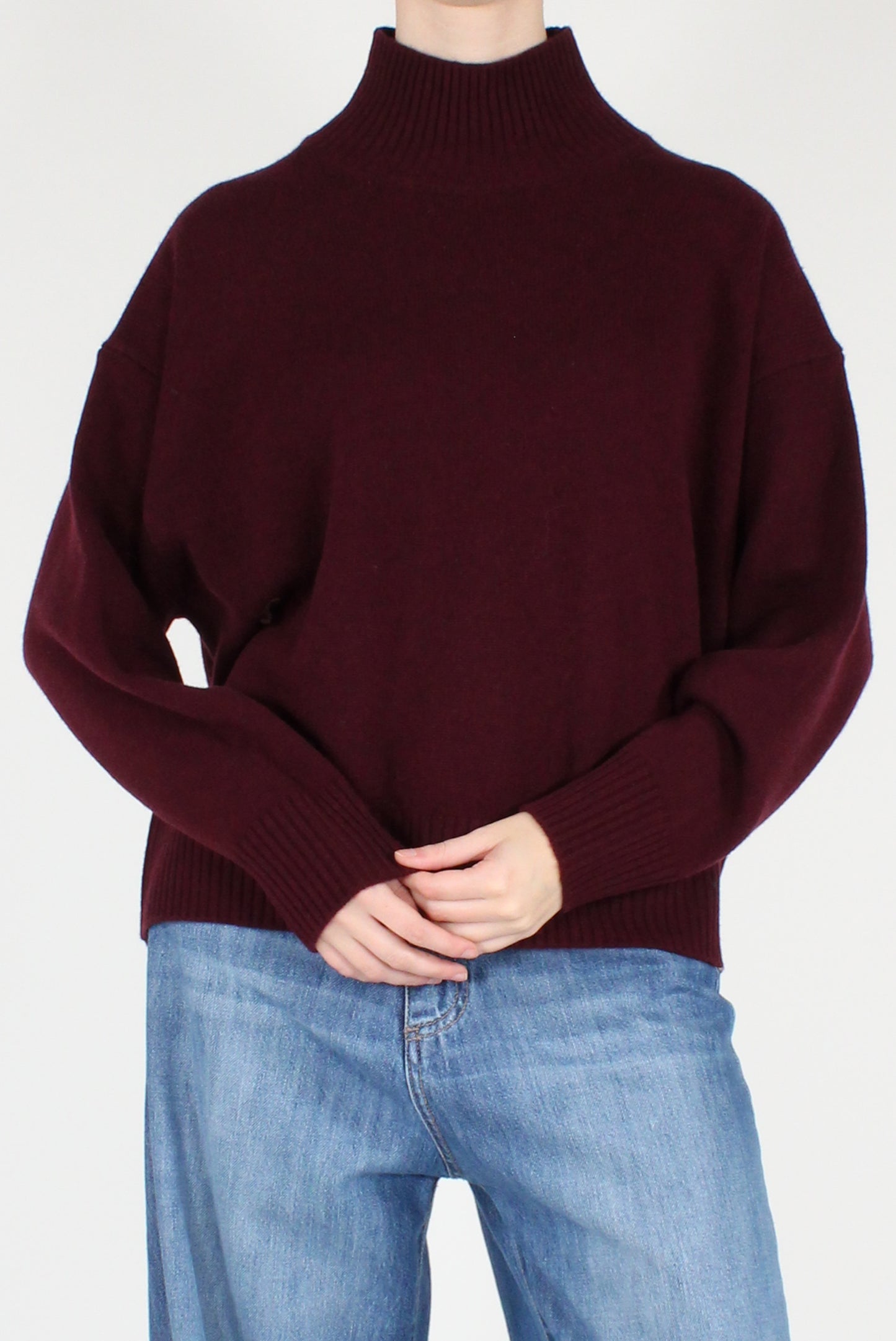 Maglione Collo Alto 100% Lana