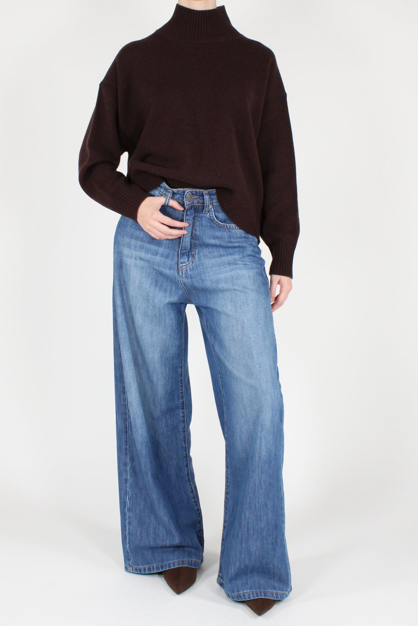 Maglione Collo Alto 100% Lana