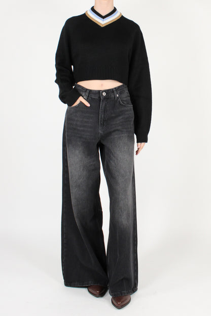 Maglione Cropped Scollo V