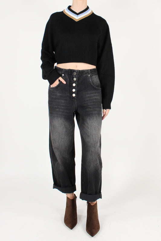 Maglione Cropped Scollo V