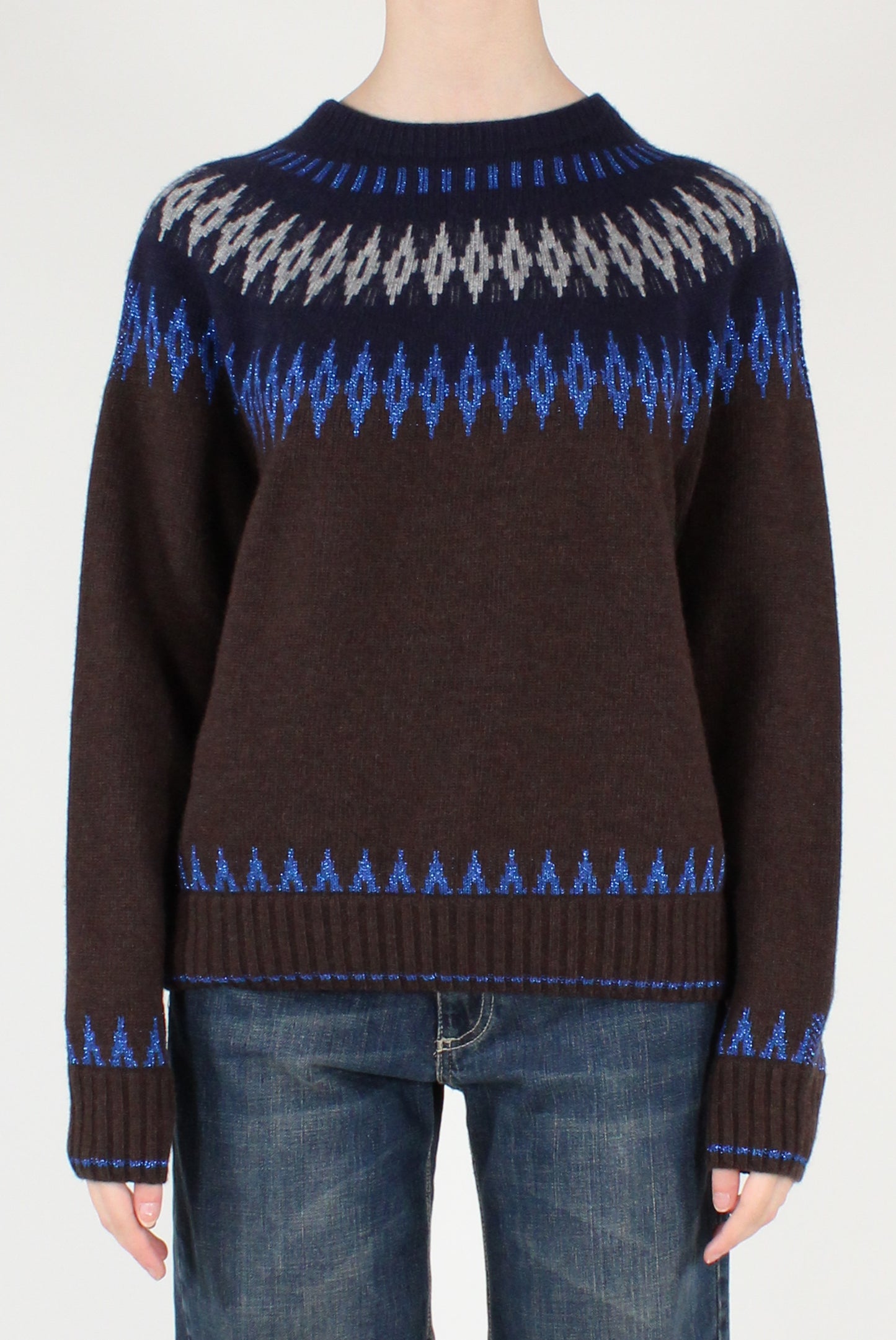 Maglione Decorato a Rombi