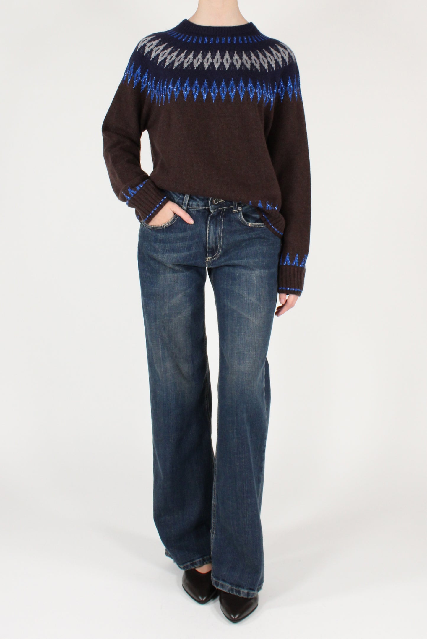 Maglione Decorato a Rombi