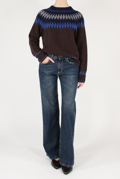 Maglione Decorato a Rombi