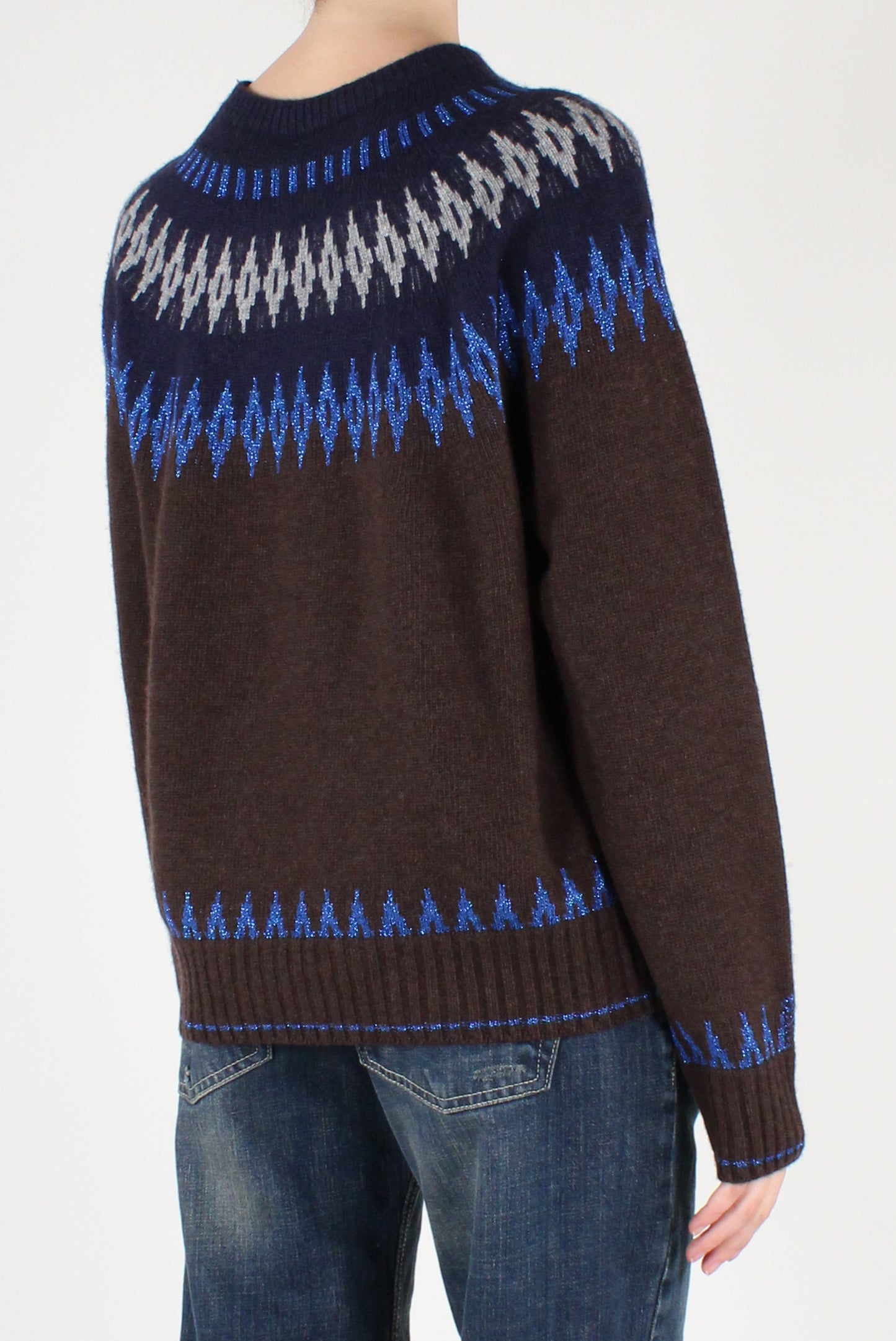 Maglione Decorato a Rombi