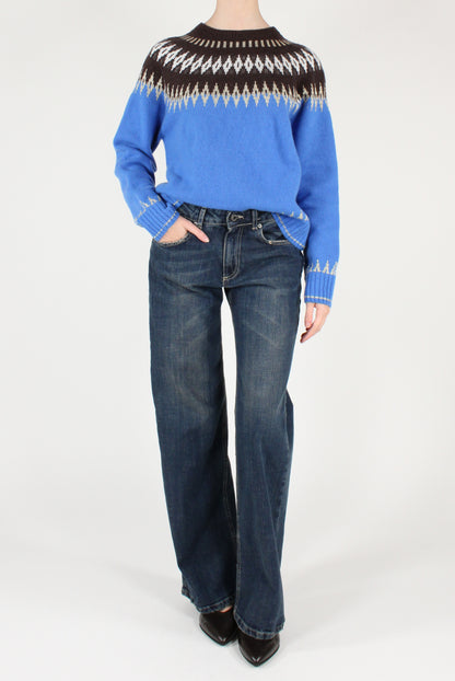 Maglione Decorato a Rombi