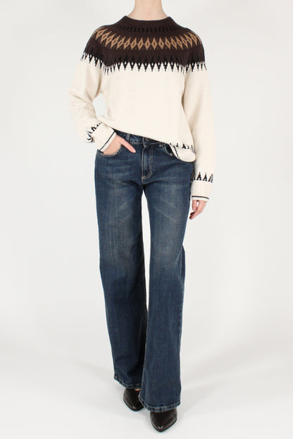 Maglione Decorato a Rombi