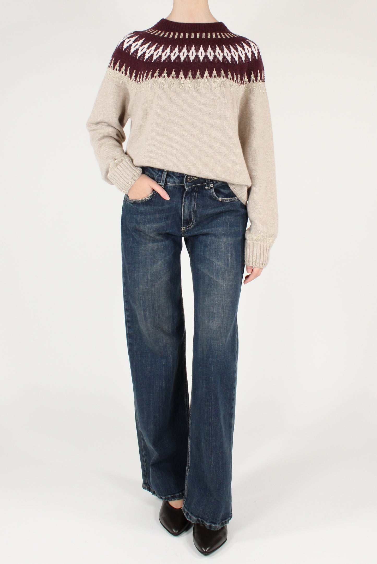 Maglione Decorato a Rombi